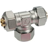 Тройник Giacomini 26 x 3, 20 x 2, 20 x 2, латунь, с цанговым соединением