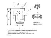 Сифон, 80, чугун, горизонтальный/вертикальный