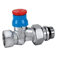 Клапан Giacomini R402TG, прямой, 1/2", 1/2", ВН, хромированный, отвод с герметичной прокладкой