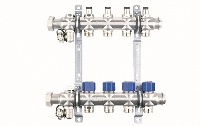 Коллекторная группа Elsen, 1", 12 контуров, размер отвода-3/4", с вентилями, нержавеющая сталь
