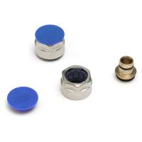 Резьбозажимное соединение Rehau НГ ЕК, 3/4", 16 x 2,2, латунь, НГ-никелированная, для труб flex/pink