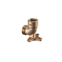 Угольник Oventrop Н ЕК-В, 3/4", 1/2", бронза (RX), с крепелением