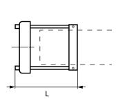 Торцевая крышка SML Д 150, чугун, с прижимными скобами