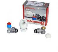 Комплект для подключения радиаторов Giacomini R470F, угловой осевой, DN-15, 1/2", 1/2", ВН