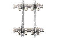 Коллекторная группа Elsen, 1", 6 контуров, размер отвода-3/4", без вентилей и расходомеров, нержавеющая сталь