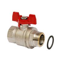 Кран шаровой Oventrop 1" х 1", ВН, 10 бар, с плоским уплотнением