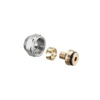 Присоединительный набор Oventrop НГ ЕК, 3/4", 14 x 2, латунь, НГ-никелированная