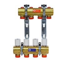 Сборный коллекторный узел Giacomini 1", R553D 11, выход-3/4" ЕК, латунь