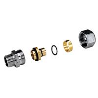 Фитинг прямой Giacomini Н, 1", 32 x 3, латунь хромированная