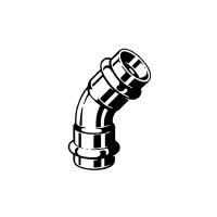 Угол BB 45гр. Viega Profipress , c SC-Contur, 42 мм, медь