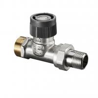 Вентиль термостатический Oventrop серия A, проходной, Дн 15 х 3/4" х 1/2", Н ЕК-Н, никелированный (ст.арт. 1180197)