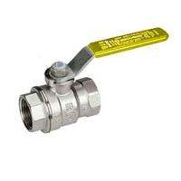 Кран шаровой Giacomini R850, 1", ВВ, ручка-рычаг жёлтый, хромированный (R850X005)