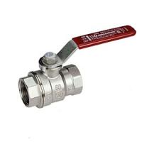 Кран шаровой Giacomini R850, 3/4", ВВ, ручка-рычаг красный, хромированный (R850X024)