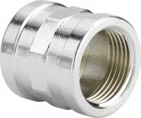 Муфта равнопроходная бронза (RX) хромированная Viega, ВВ, 3/4"