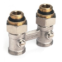 Узел нижнего подключения Rehau G 1/2"xG 3/4", латунь, прямой