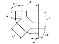 Колено, 88гр., 125, чугун, двойное
