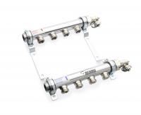 Коллектор Rehau 1", HLV 4, выход-3/4" ЕК, нержавеющая сталь